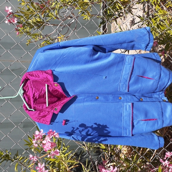 Vintage Reversible Button Up Windbreaker Jacket, No Size Tags - Picture 6 of 8